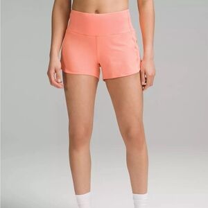 Lululemon Speed up high rise shorts - sunny coral - rare - 6